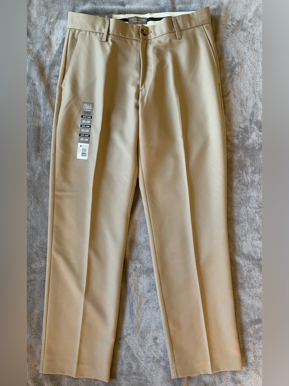 Falls Creek Men's Easy Care Straight Fit Flat Front Pants
